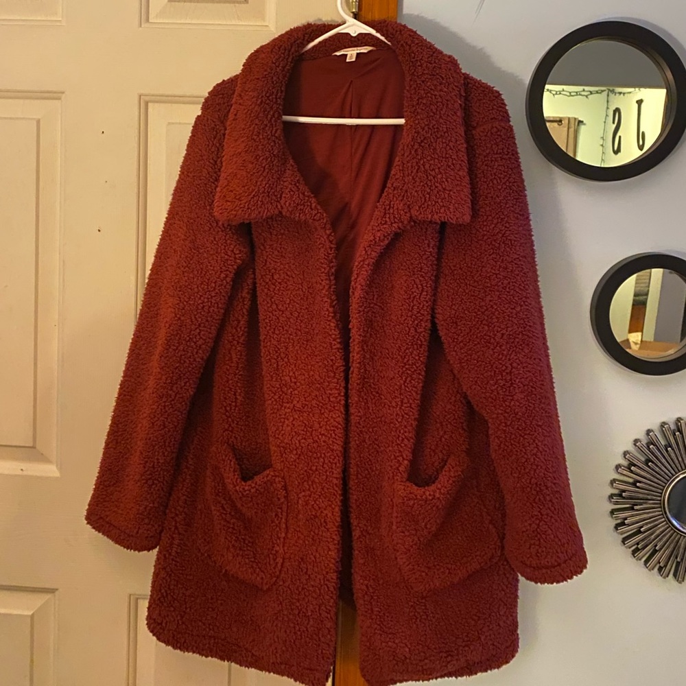 NWOT Nanette Lepore Red Teddy Jacket